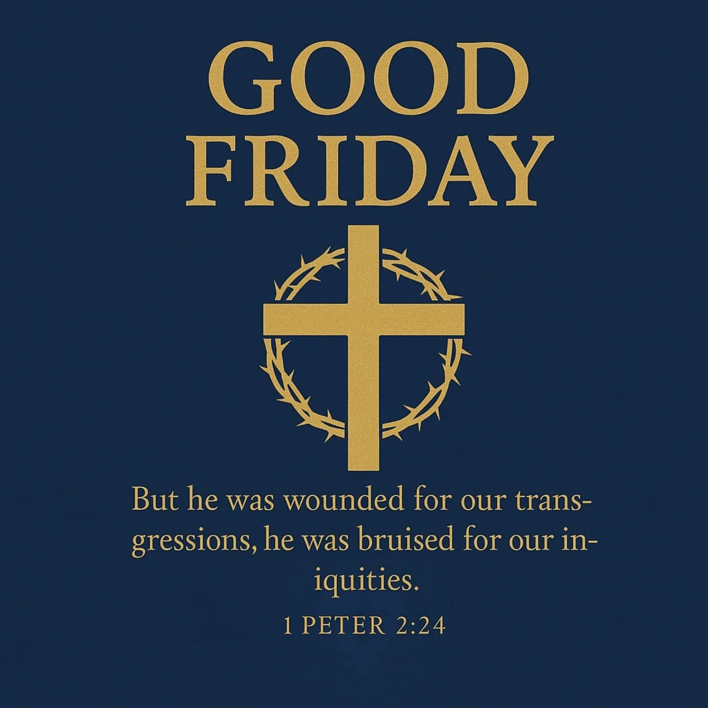 "May the blessings of Good Friday bring peace, hope, and love to you and your loved ones. Let us reflect on His sacrifice and embrace the light of His grace. 🌟✝️ #GoodFriday #Blessings"