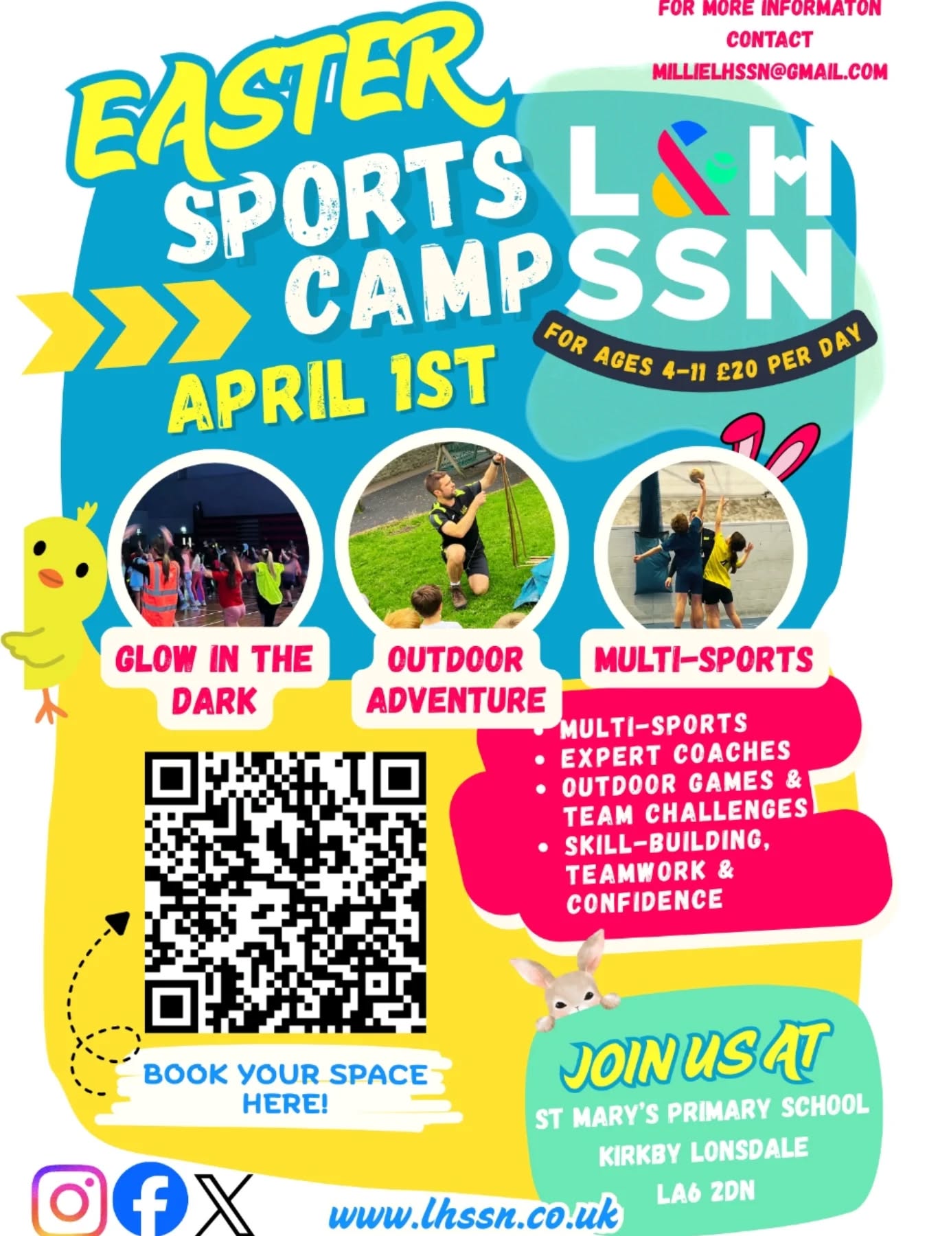 Have you thought of signing your child up for our Sports Camp during the Easter break? Scan the QR Code to go directly to the booking form..#sport
