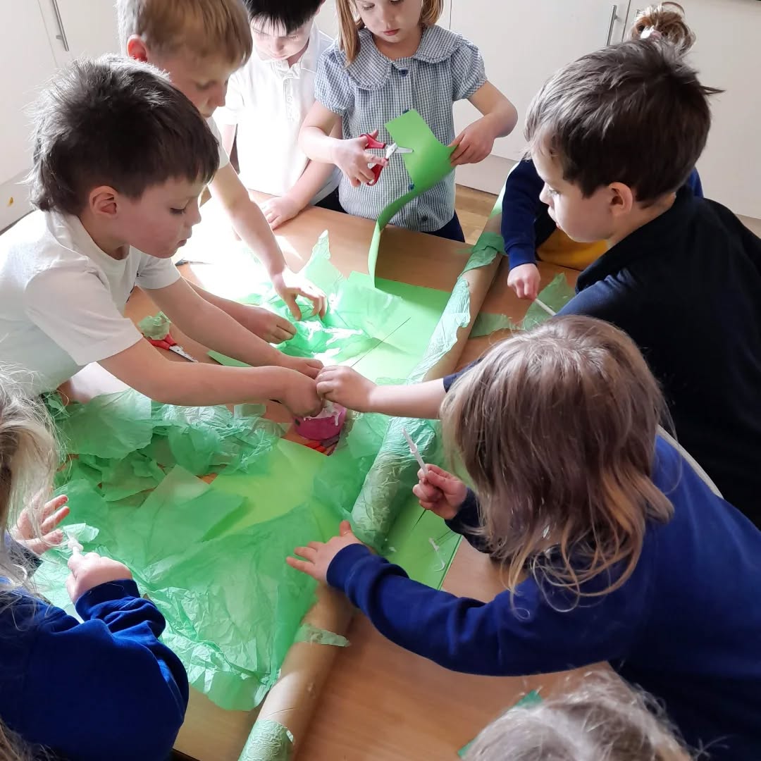 Making a Beanstalk for Jack in Reception Class. #inspire #efys