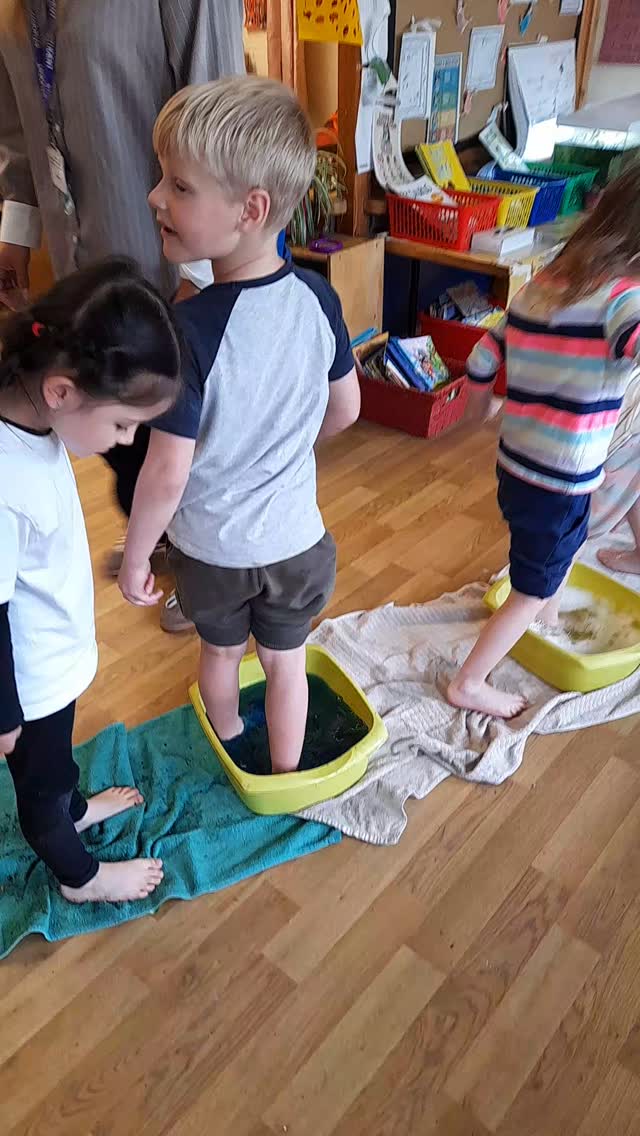 We are going on a bear hunt! Sensory walk! #learn #fun #school #enjoylife