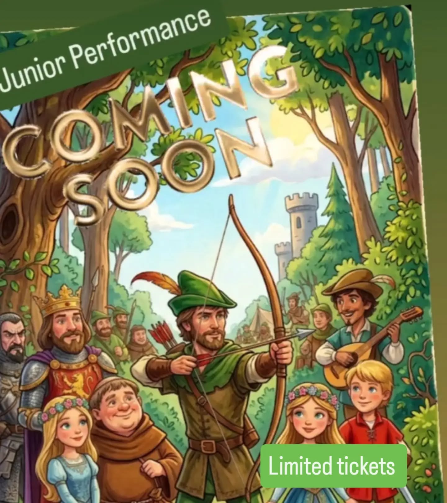 We are very excited to be performing on Junior Performance this year, but tickets are restricted this year so please book now. Check emails for details via Arbor.