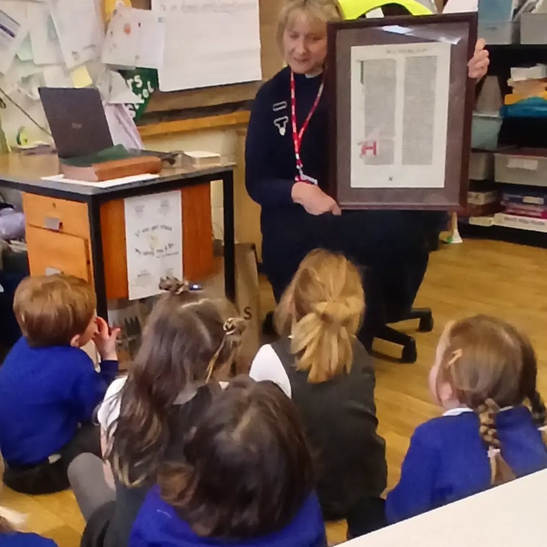 Year 2 spending time with Rev. Wendy exploring and asking questions about the Bible..#bible #religion